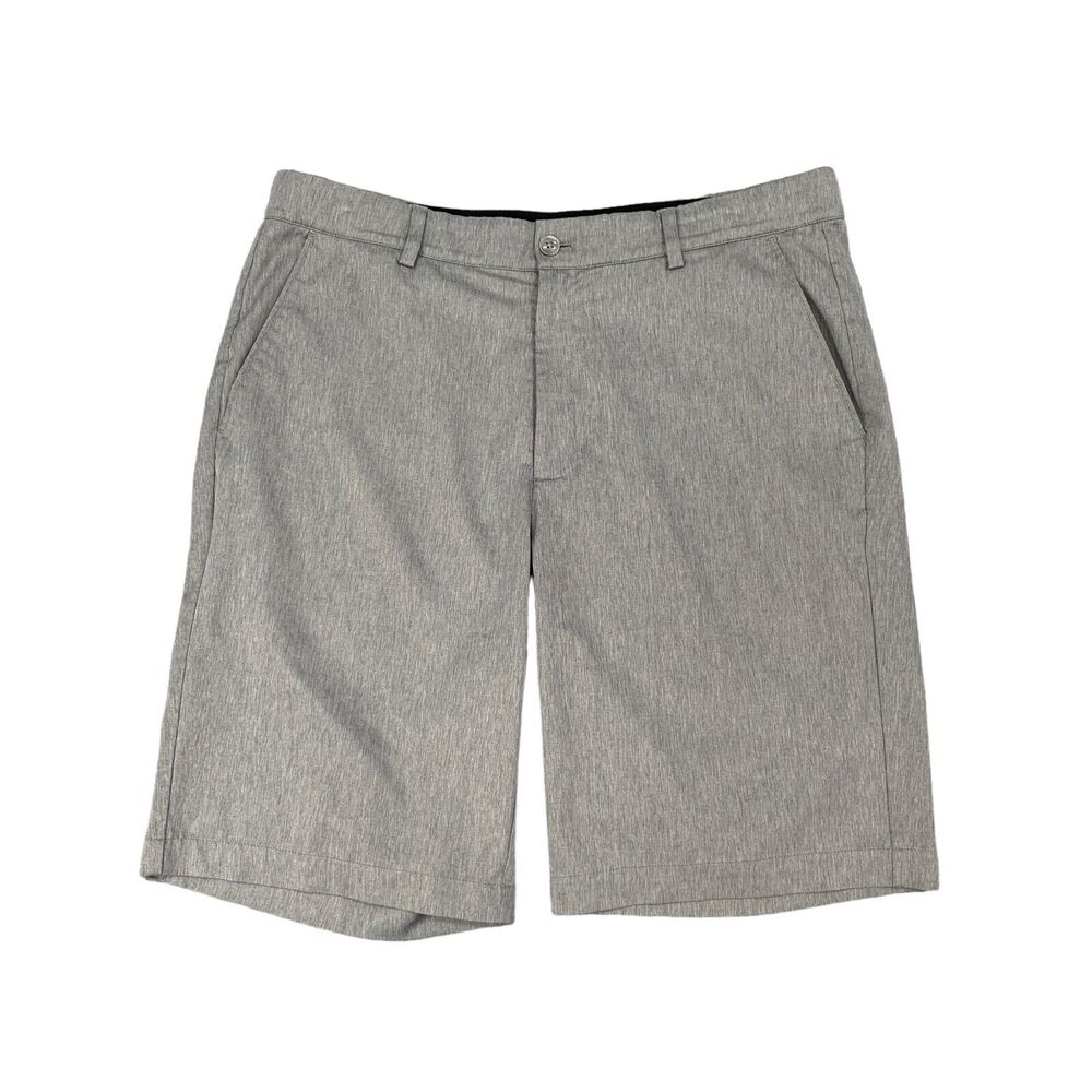 Greg Norman Shorts Mens 32 Gray Lightweight Stretch Quick Dry Travel Golf Chino